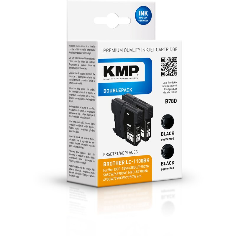 KMP B78D ink cartridge 2 pc(s) Compatible Black
