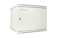 Extralink Rackmount-Schrank 12U 600x450 ASP Grau Wandmontage - Metalltr - Wandmontiertes Regal - 12U - 65 kg - Sperrschloss - Ablageschienen - Grau