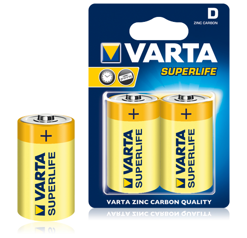 Varta Superlife - Batterie 2 x D - Kohlenstoff