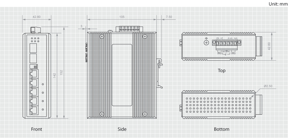 LevelOne IES-0610 switch di rete Gigabit Ethernet (10/100/1000) Supporto Power over Ethernet (PoE) Nero