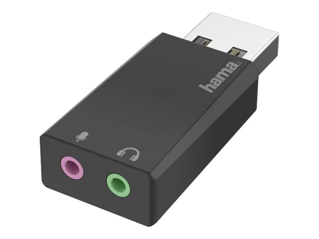 Hama 00200323 cambiador de g�nero para cable USB 2x3.5 mm Negro