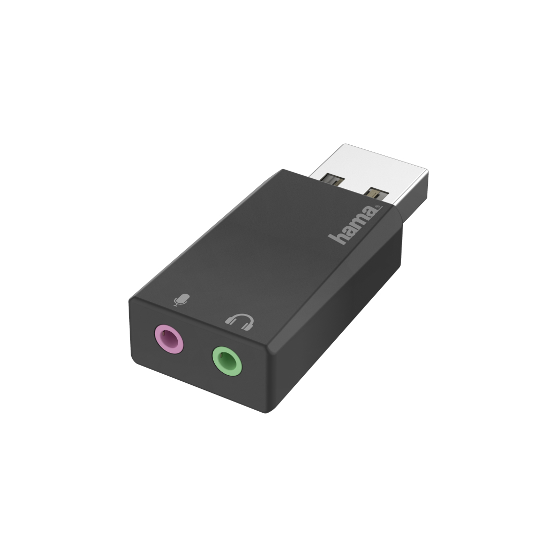Hama 00200323 cambiador de g�nero para cable USB 2x3.5 mm Negro