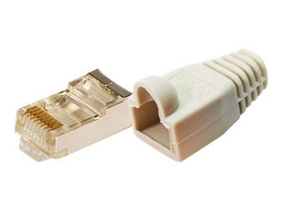 LogiLink Netzwerkanschluss - RJ-45 (M) - abgeschirmt - CAT 5e - geschirmt - Grau (Packung mit 100)