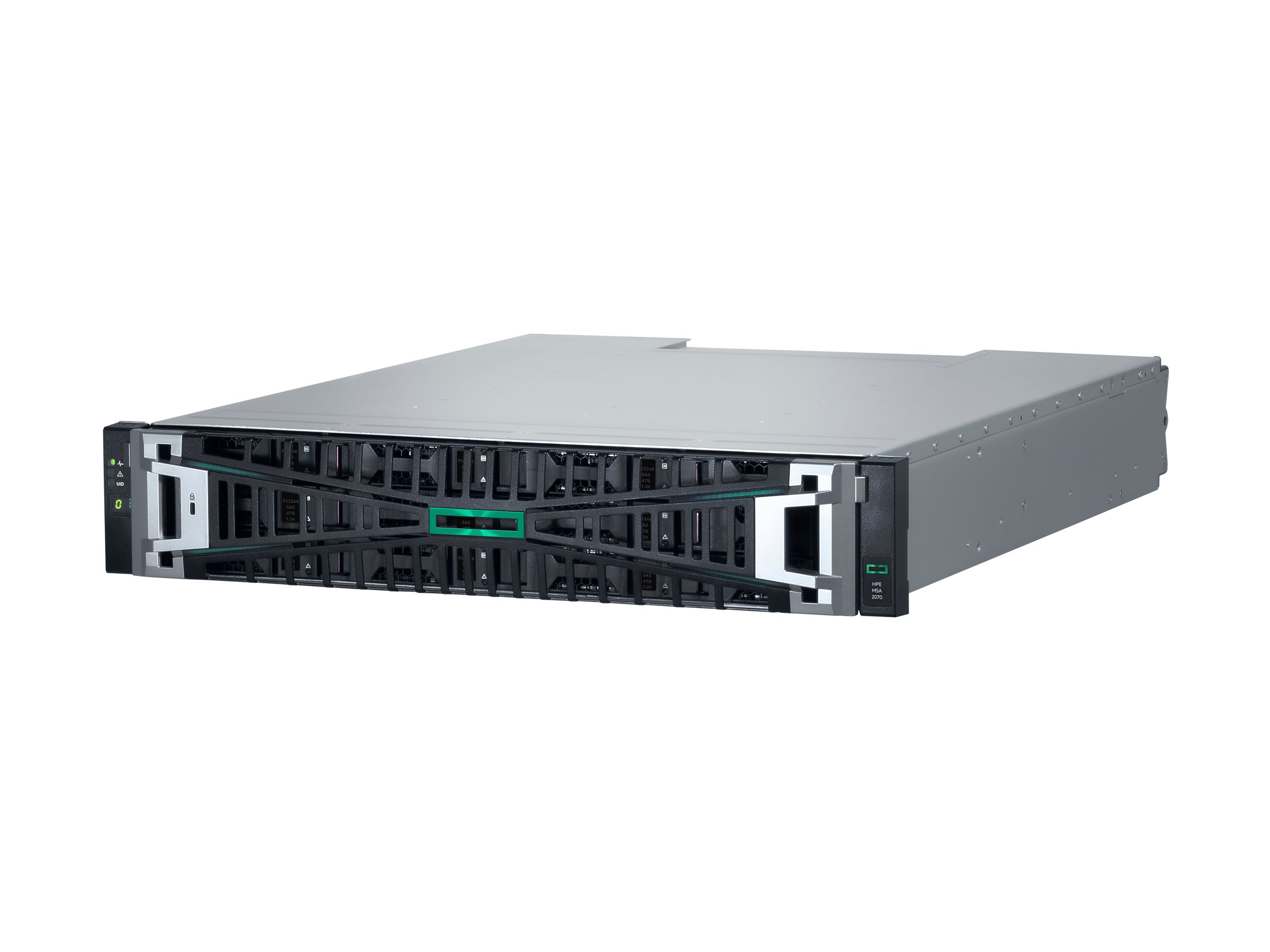 HPE Modular Smart Array 2070 LFF 2x32Gb FC 4-port Controller Storage Array - Festplatten-Array - 0 TB - 12 Sch�chte (SAS-3)