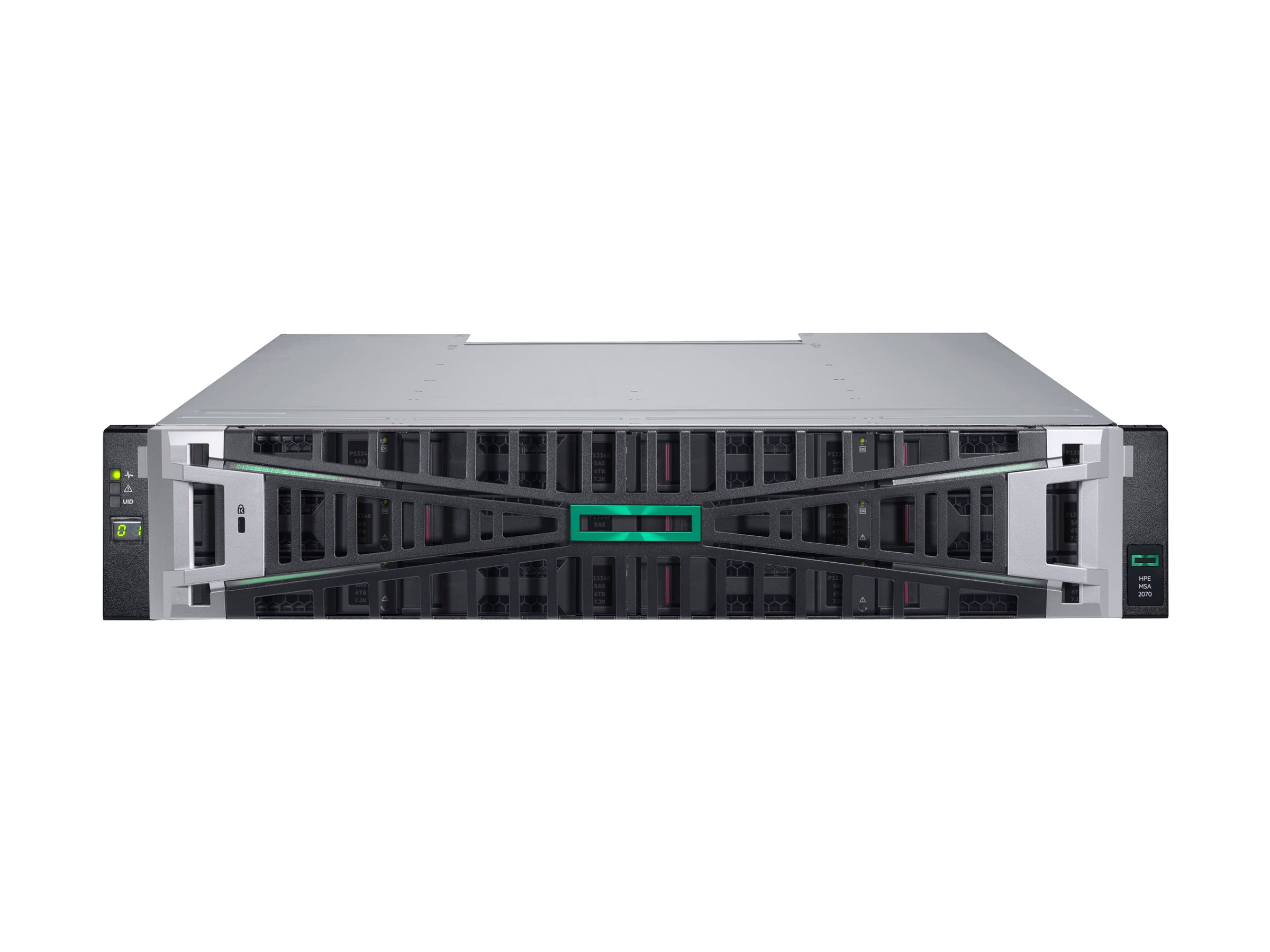 HPE Modular Smart Array 2070 LFF 2x32Gb FC 4-port Controller Storage Array - Festplatten-Array - 0 TB - 12 Sch�chte (SAS-3)
