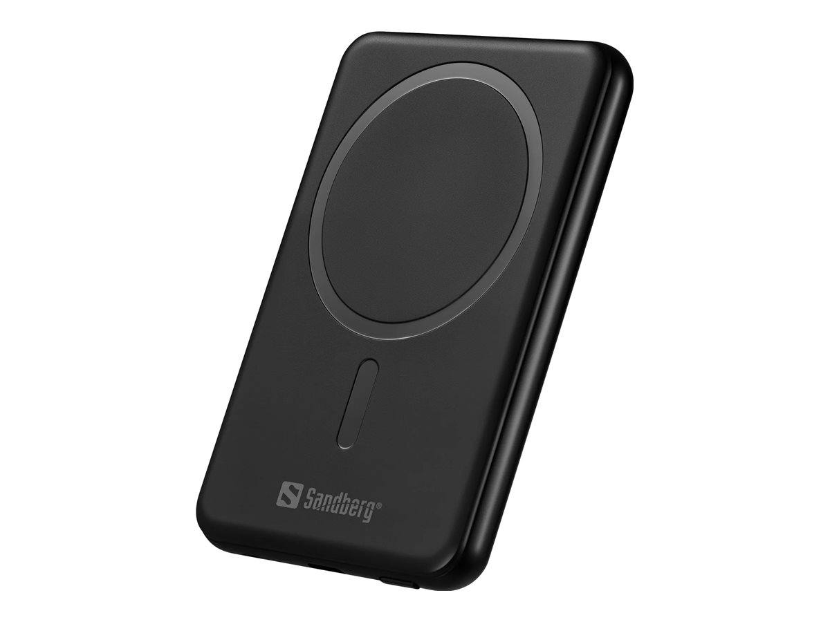 Sandberg 421-50 batteria portatile Stato semi-solido 5000 mAh Carica wireless Nero