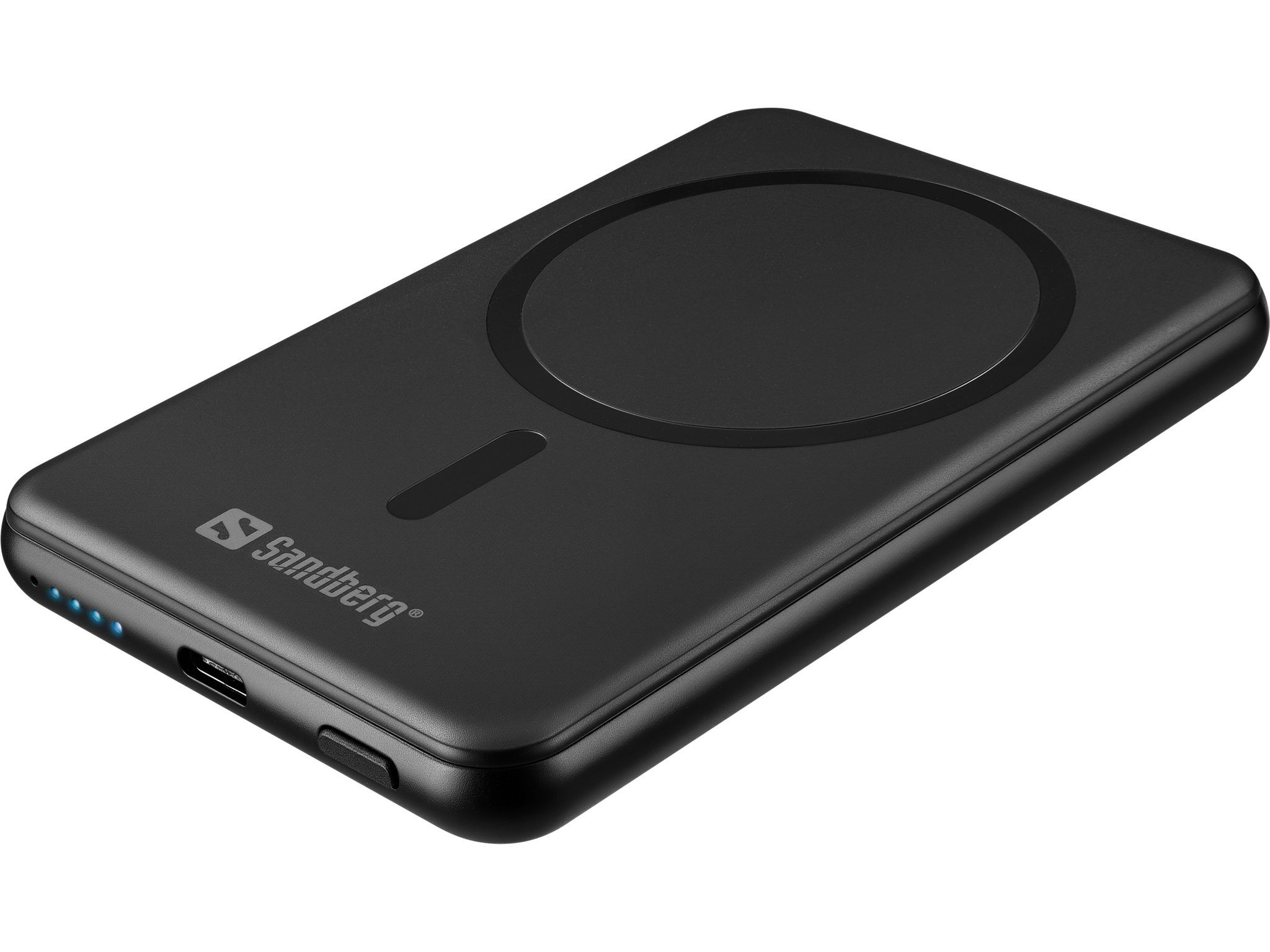 Sandberg 421-50 batteria portatile Stato semi-solido 5000 mAh Carica wireless Nero