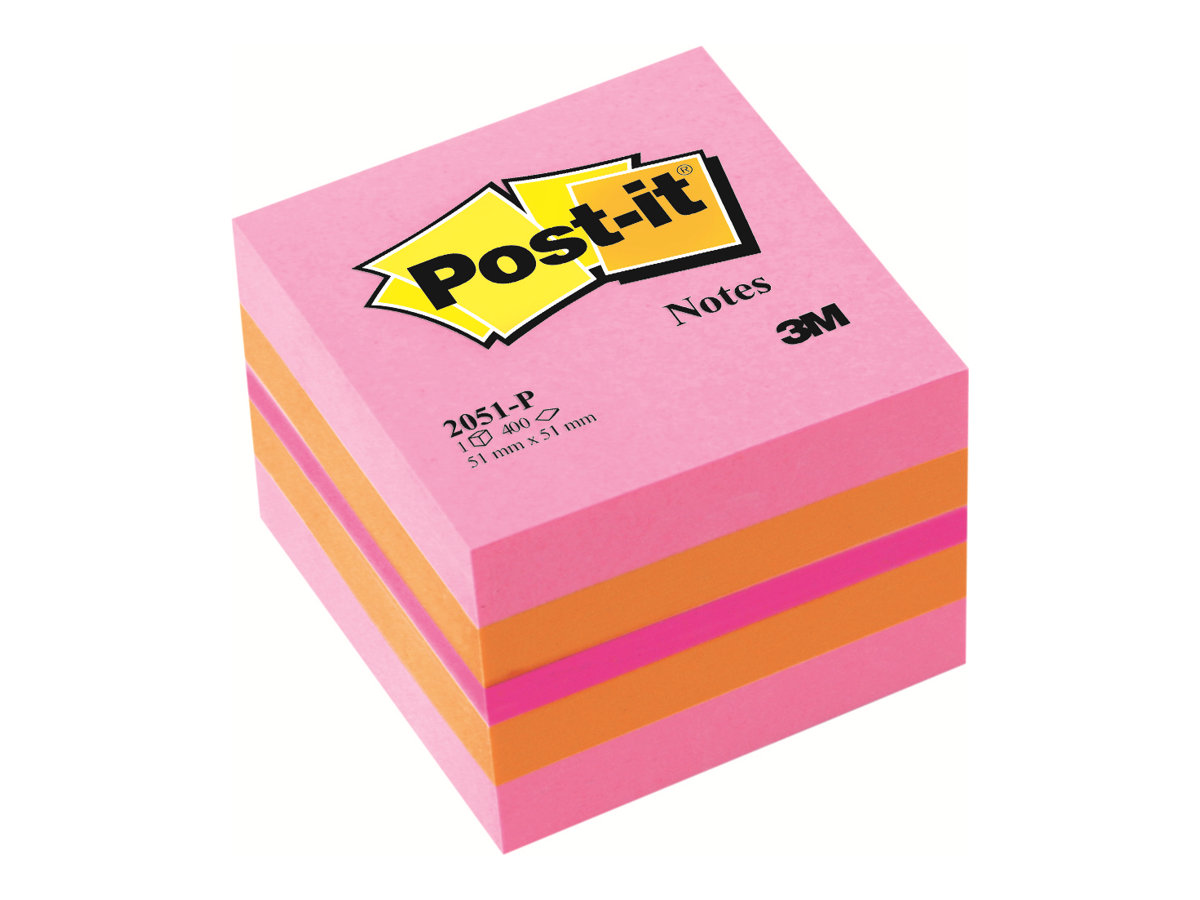 3M Post-it Notes Haftnotizen Mini Wrfel 51 x 51 mm pink 2051-P