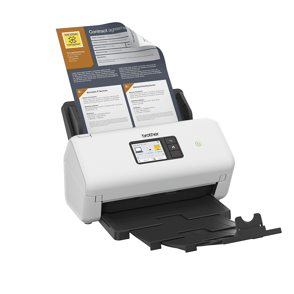 Brother ADS-4550W ADF scanner 600 x 600 DPI Black, White