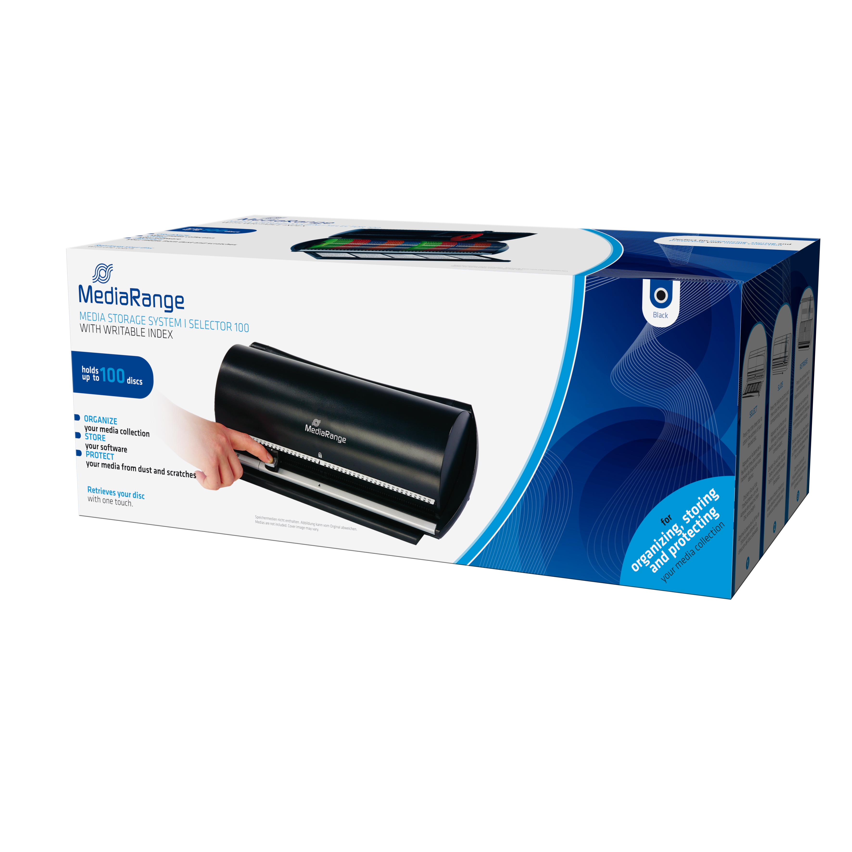 MediaRange BOX81 funda para discos pticos Maleta rgida 100 discos Negro