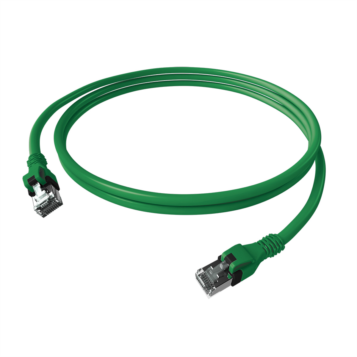 EasyLan saCon EasyLan DualBoot Patchkabel S/FTP, grn 0,50m Kat.6A - EasyLan DualBoot PushPull IP20 Patchkabel - Kat.6A (Class EA)
