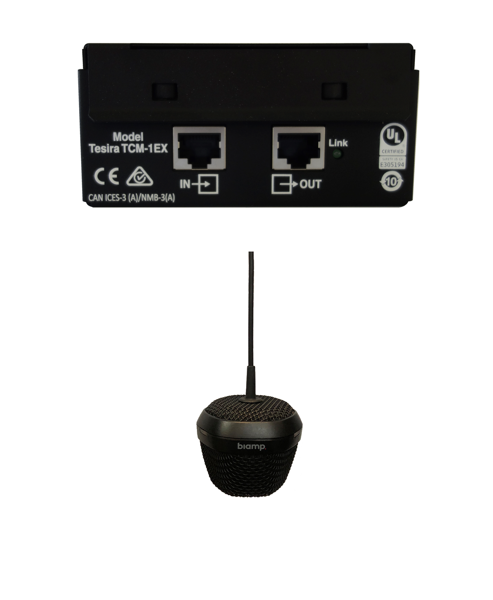 Biamp Parl� TCM-1EX Negro Micr�fono para conferencias