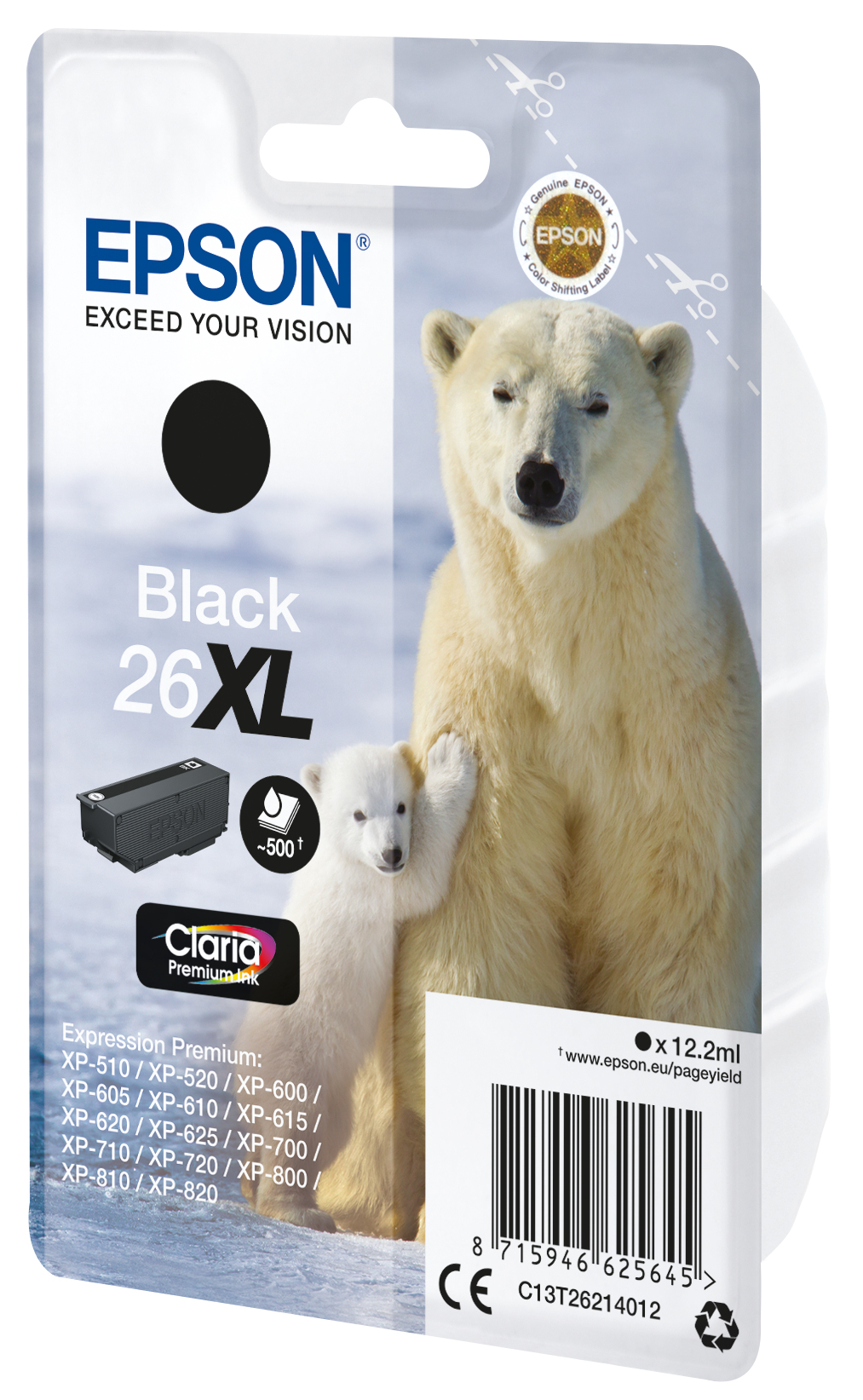 Epson Cartucho 26XL negro (etiqueta RF)