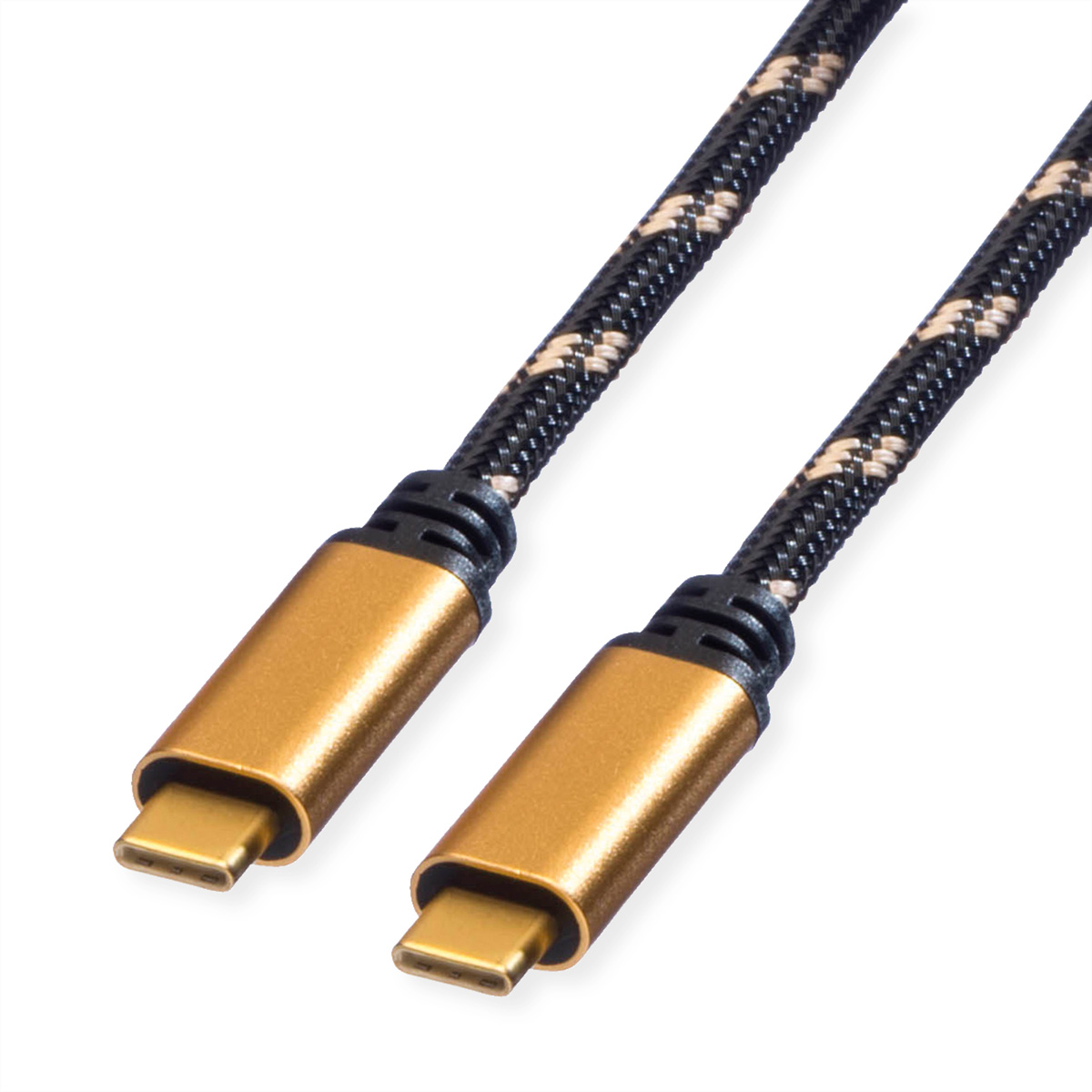 ROLINE GOLD USB4 Gen3x2 40Gbit/s Kabel C-C ST/ST 100W 1m - Kabel - Digital/Daten