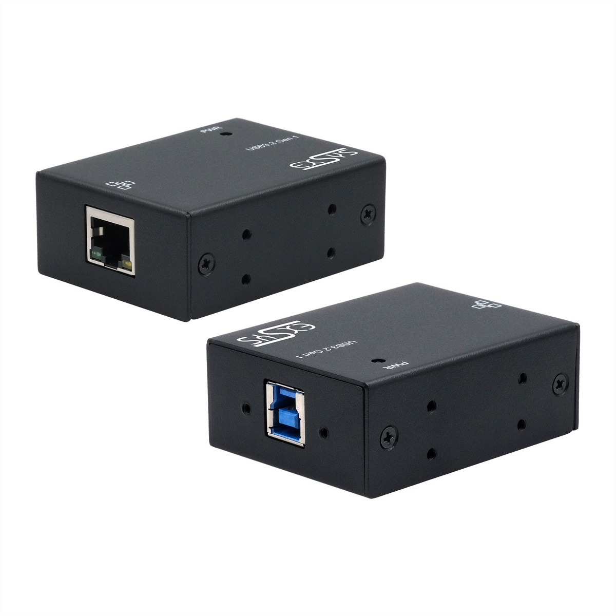 Exsys USB 3.2 Gen 1 B-Anschluss->Ethernet 1Gigabit inkl. DIN-Rail Kit - Kabel-/Adapterset - Digital/Daten