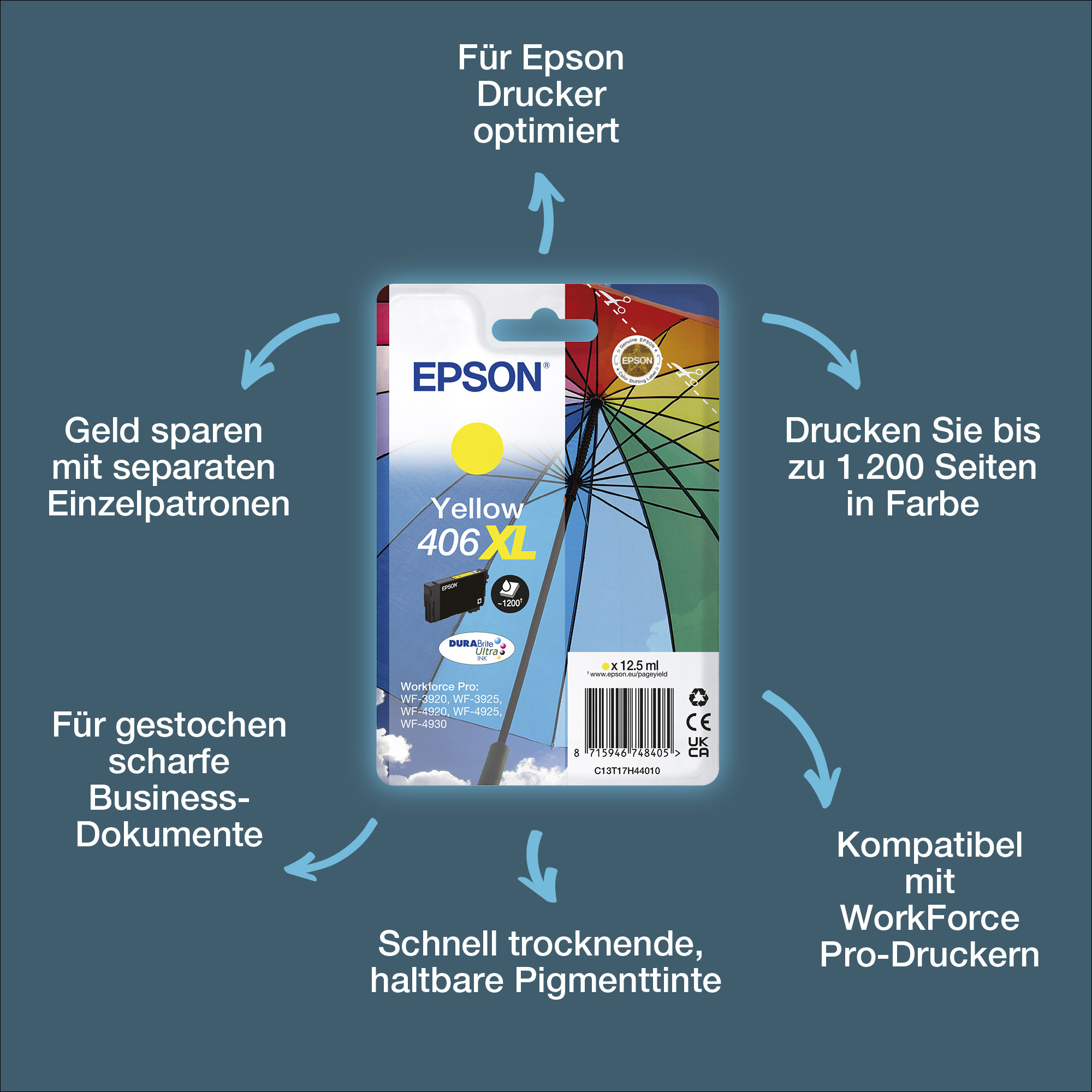 Epson Cartouche d encre jaune DURABrite Ultra 406XL Parapluie