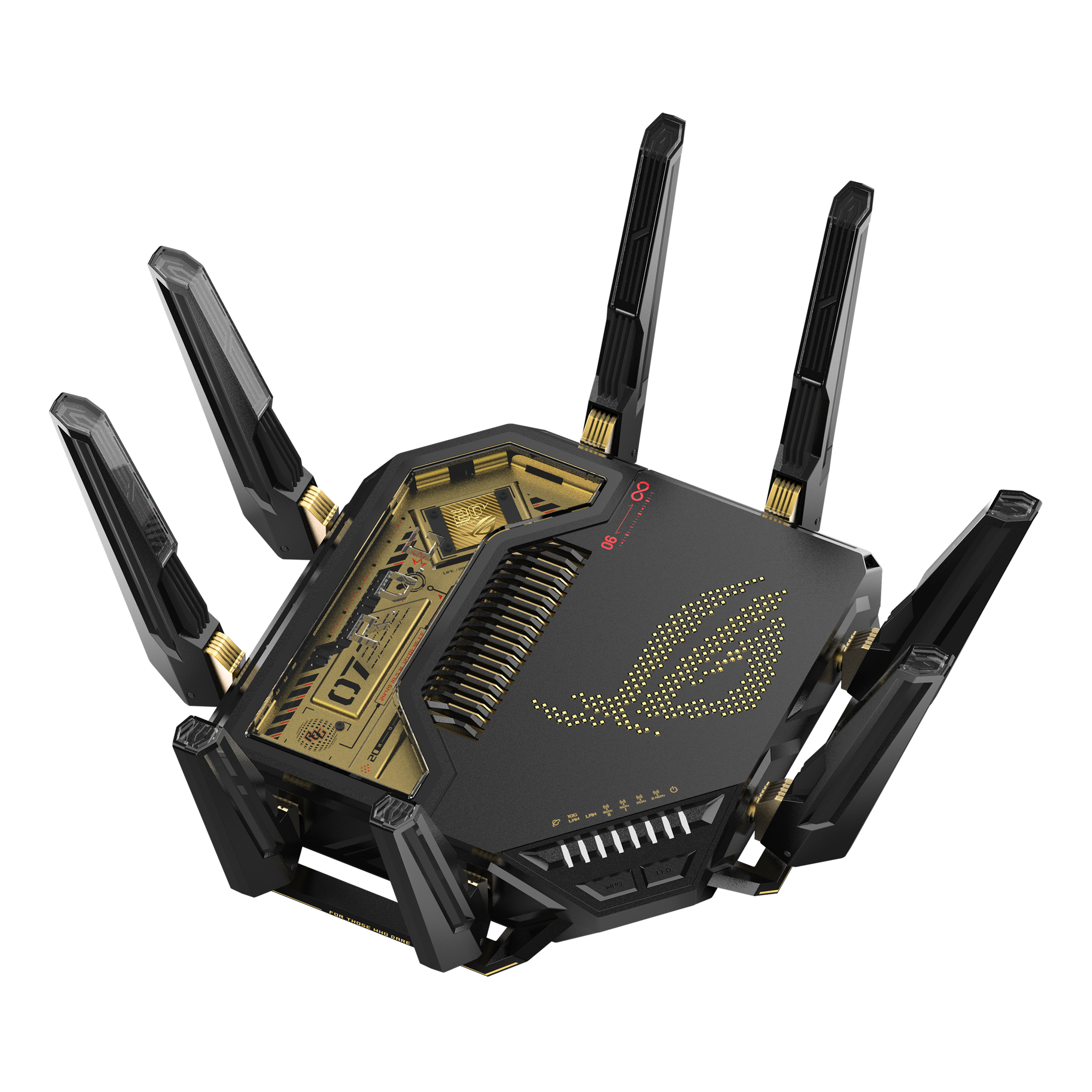 ASUS ROG Rapture GT-BE98 router wireless 10 Gigabit Ethernet Quad-band (2.4 GHz / 5 GHz-1 / 5 GHz-2 / 6 GHz) Nero