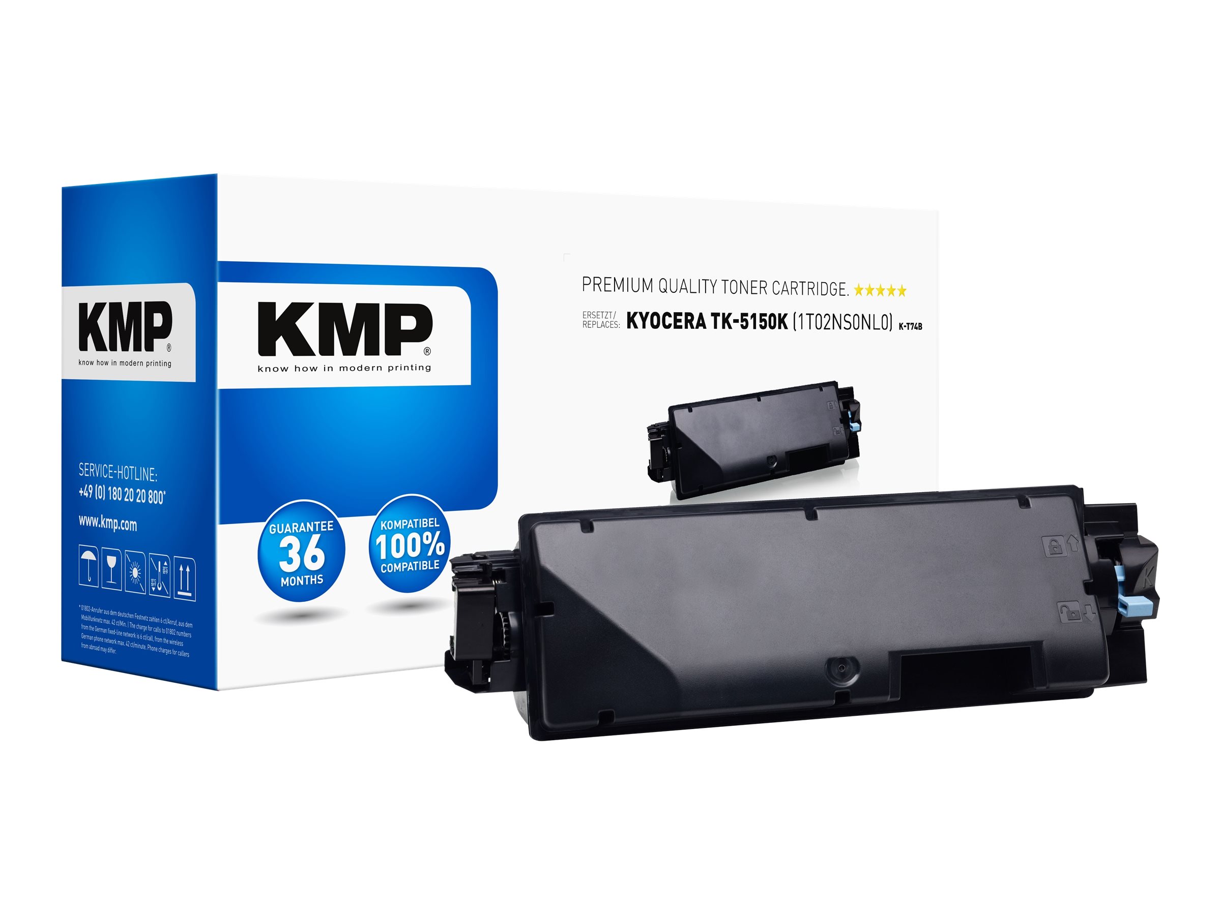 KMP K-T74B - 280 g - Schwarz - kompatibel - Tonerpatrone (Alternative zu: Kyocera TK-5150K, Kyocera 1T02NS0NL0)