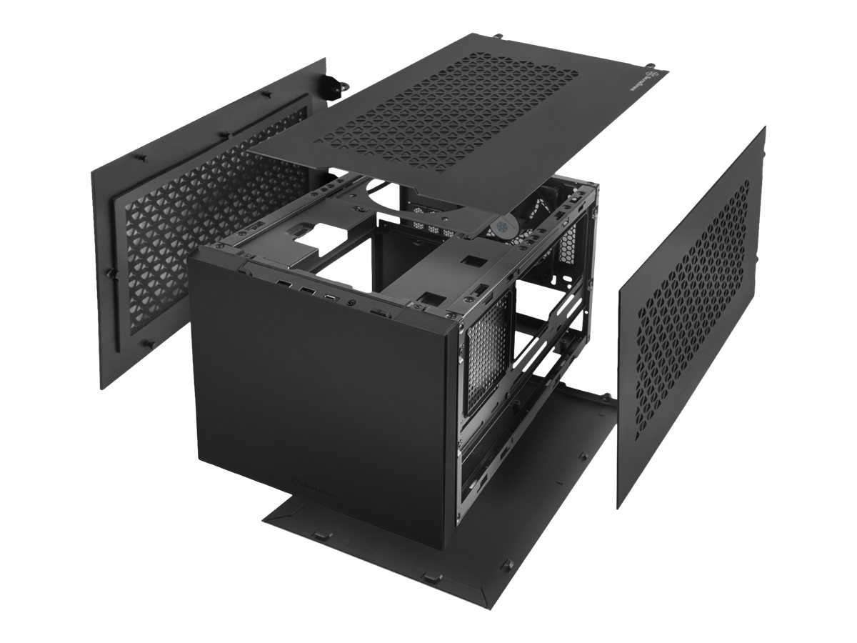 SilverStone SUGO SG15B - Cube - Mini-DTX - keine Spannungsversorgung (ATX / PS/2)