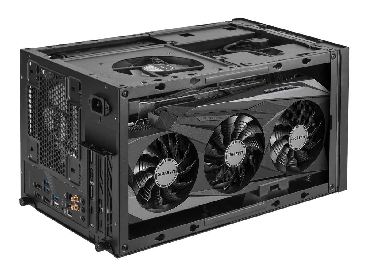 SilverStone SUGO SG15B - Cube - Mini-DTX - keine Spannungsversorgung (ATX / PS/2)