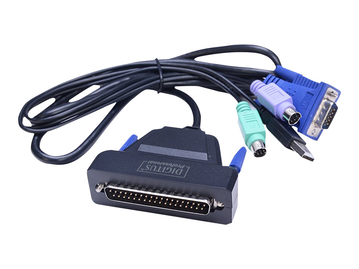 DIGITUS 17 LCD KVM-Konsole, 1-Port VGA, trkische Tastatur