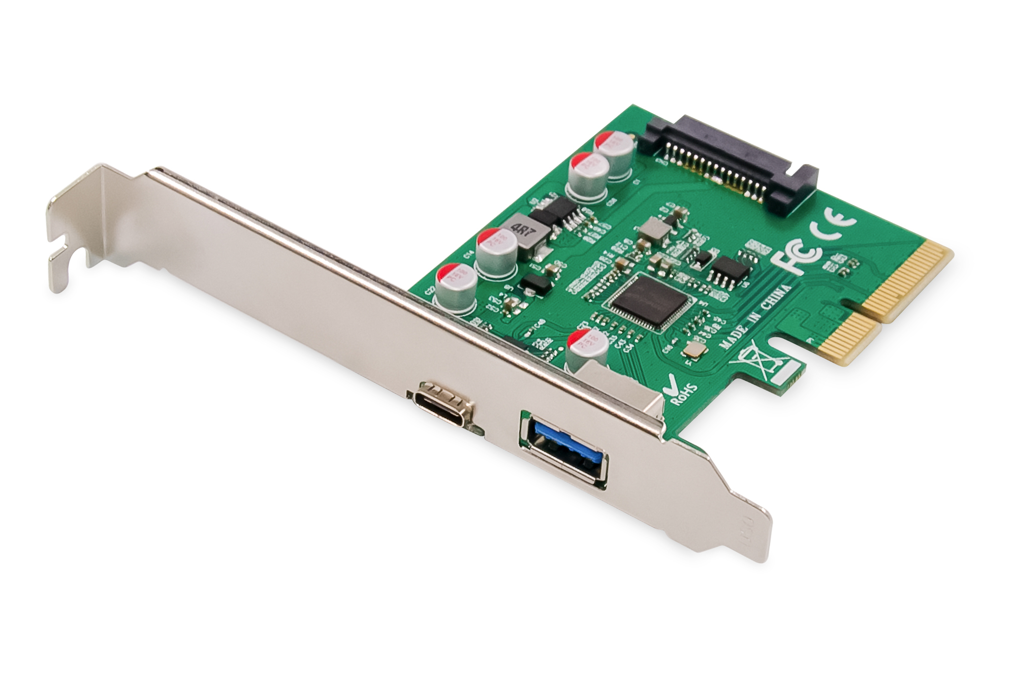 DIGITUS PCIe Karte, USB Type-C + USB A