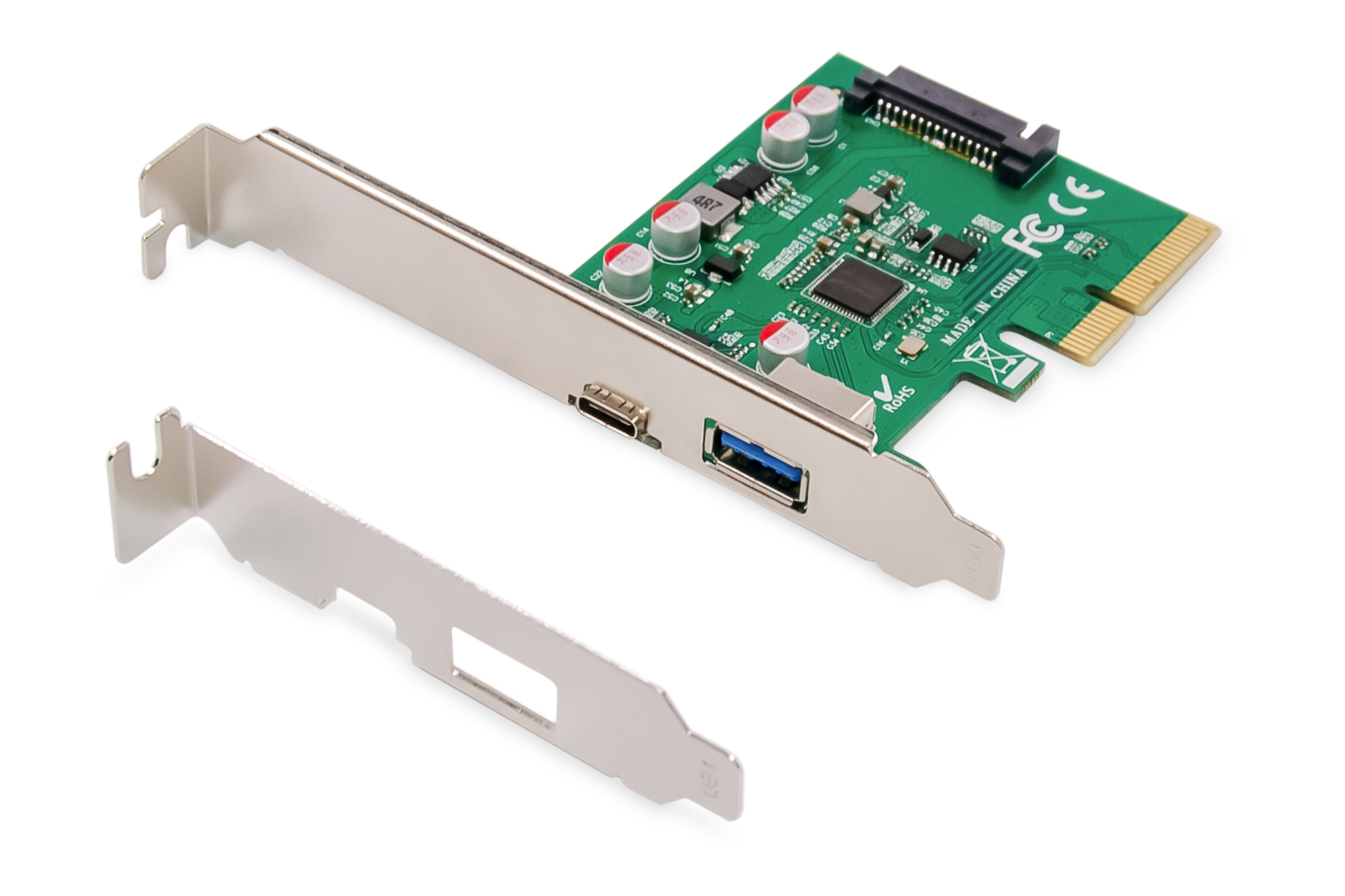 Digitus Tarjeta PCIe, USB Type-C + USB-A