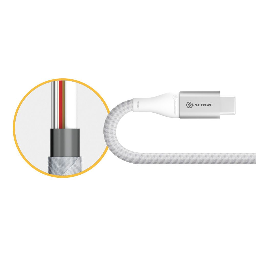ALOGIC ULCC2030-SLV c�ble USB 0,3 m USB 2.0 USB C Gris
