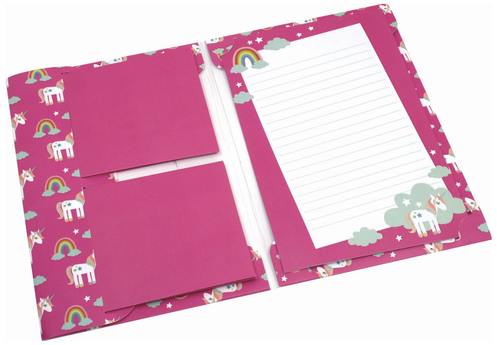 Artoz Papier Briefpapier mit Briefhllen Einhorn pink ca. DIN A5 80 g/qm 1 Pack - 80 g/m