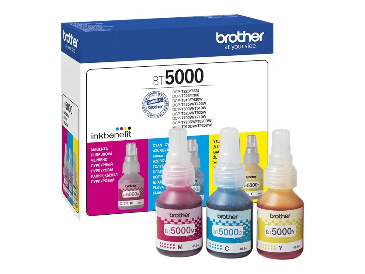 Brother BT5000CLVAL cartuccia dinchiostro 3 pz Compatibile Ciano, Magenta, Giallo