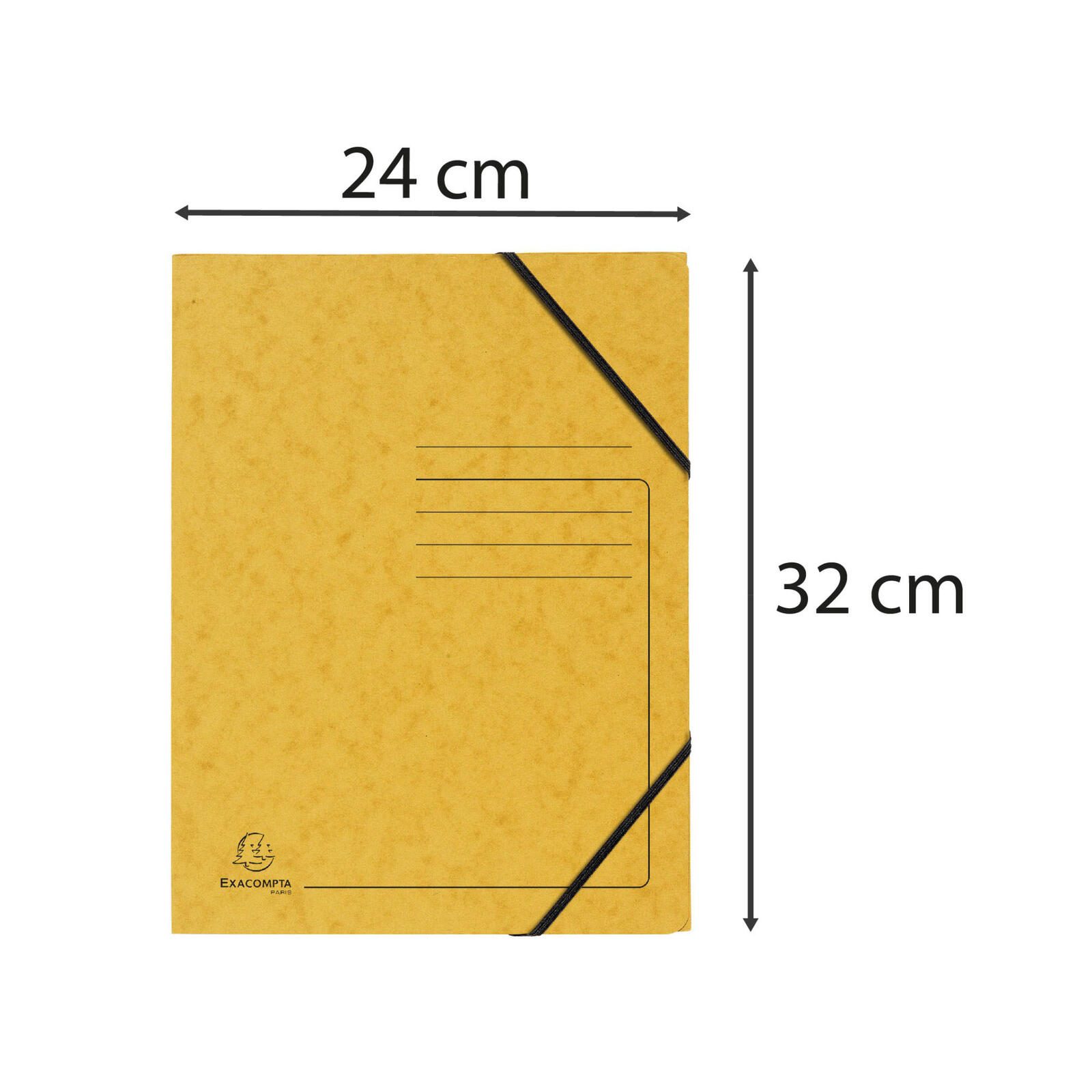 Exacompta Eckspanner gelb A4 Colorspan 355g ohne Klappen