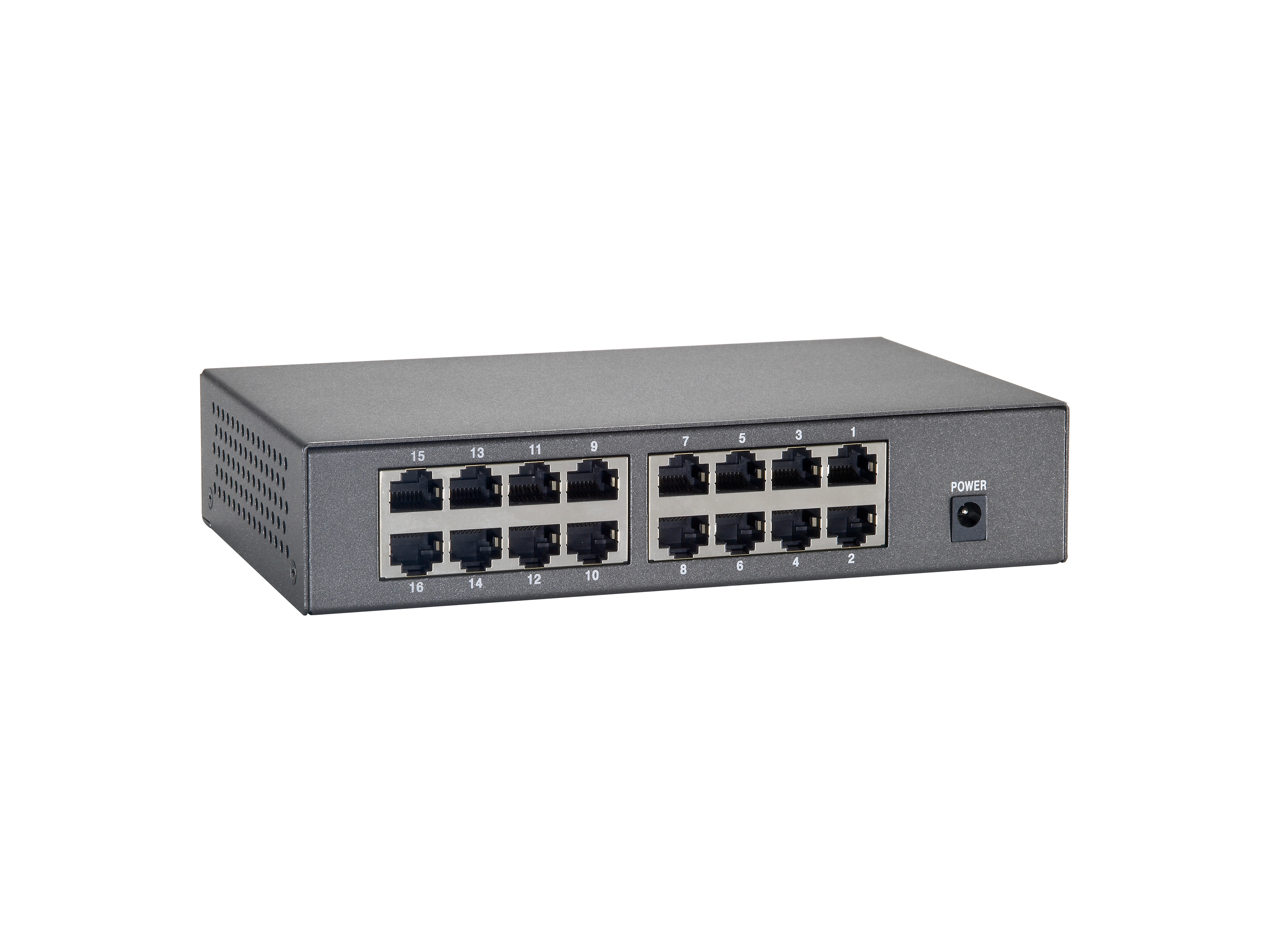 LevelOne FEP-1600W90 commutateur r�seau Fast Ethernet (10/100) Connexion Ethernet, supportant lalimentation via ce port (PoE) Gris