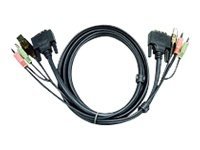 ATEN 2L-7D03UI - Video- / USB- / Audio-Kabel - USB, mini-phone stereo 3.5 mm, DVI-D (M)