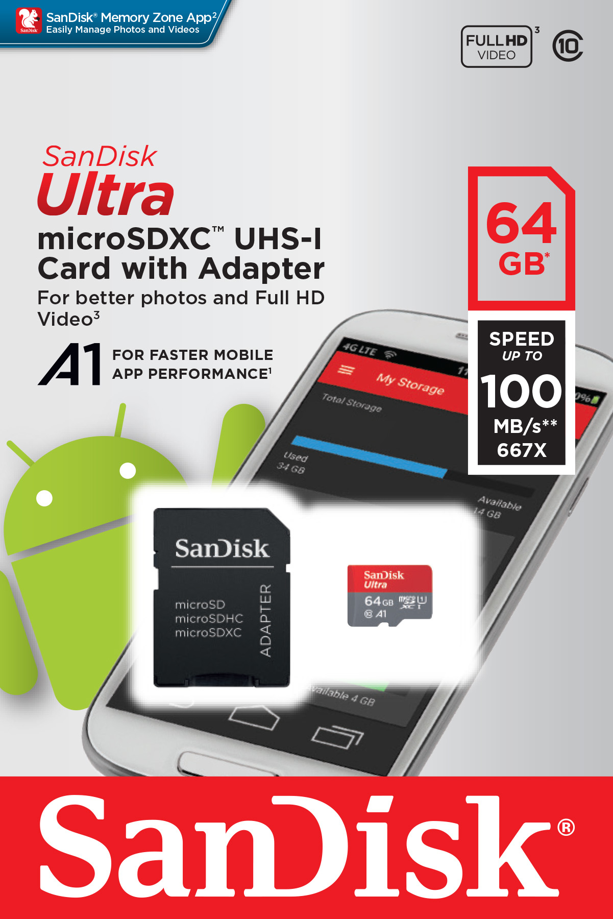 SanDisk Ultra 64 GB MicroSDXC UHS-I Clase 10