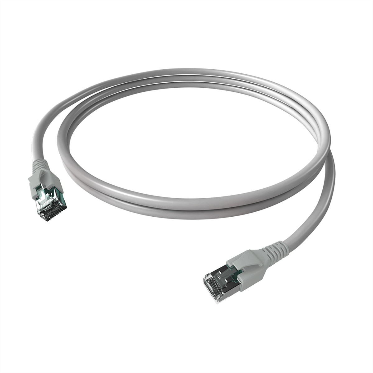 EasyLan FlexBoot Patchkabel Kat.6A S/FTP grau 10.00m - FTP - SFTP