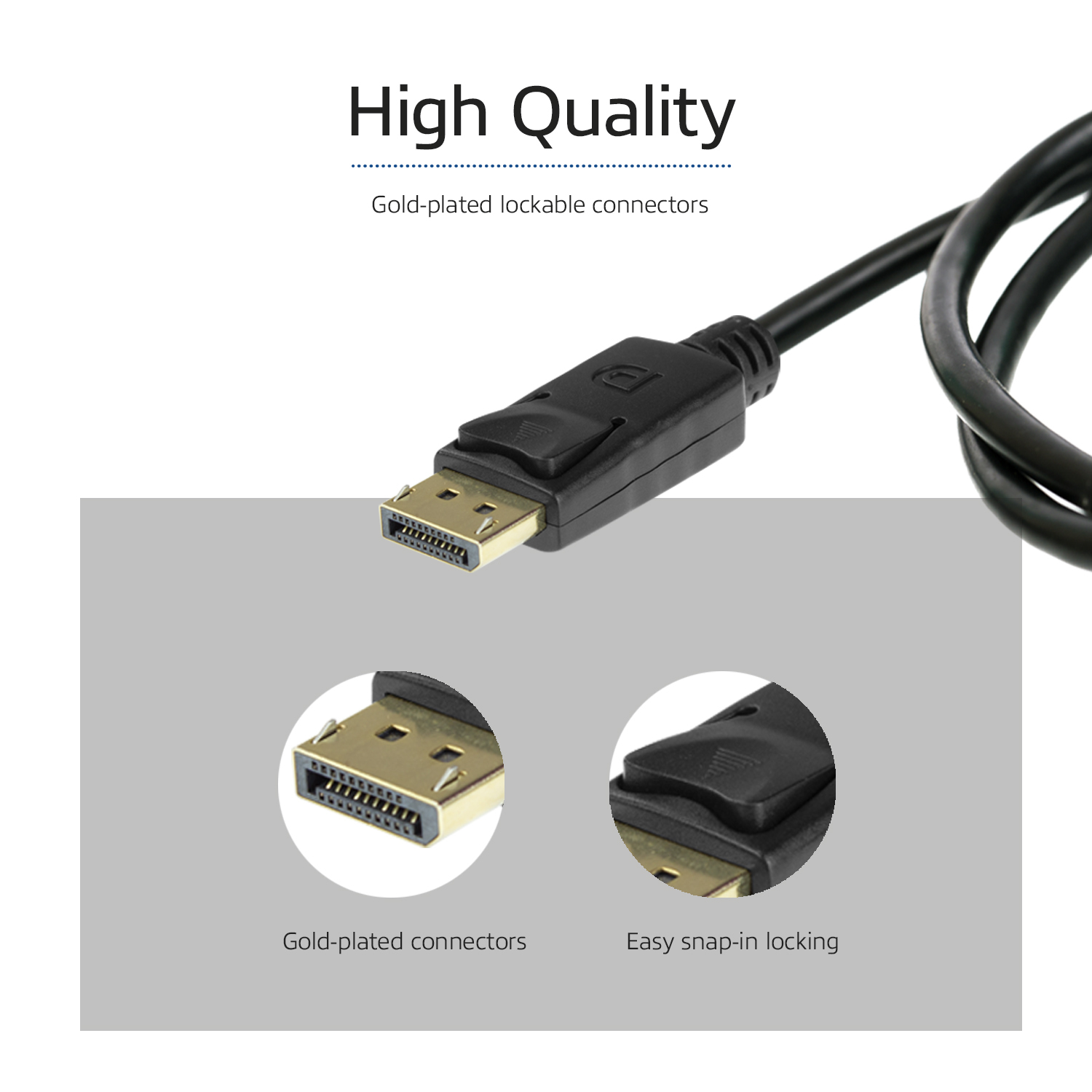 ACT DisplayPort-1.4-Kabel - 8K - 2m - 2 m - DisplayPort - DisplayPort - M�nnlich - M�nnlich - Schwarz