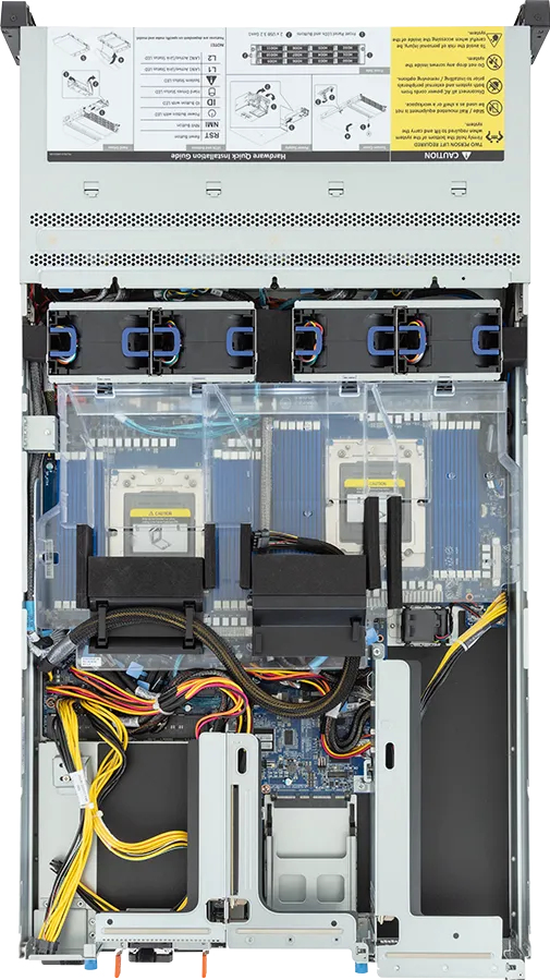 GIGABYTE R283-ZF0-AAL1 - rev 3.x LGA 6096 Armadio (2U) Nero, Acciaio