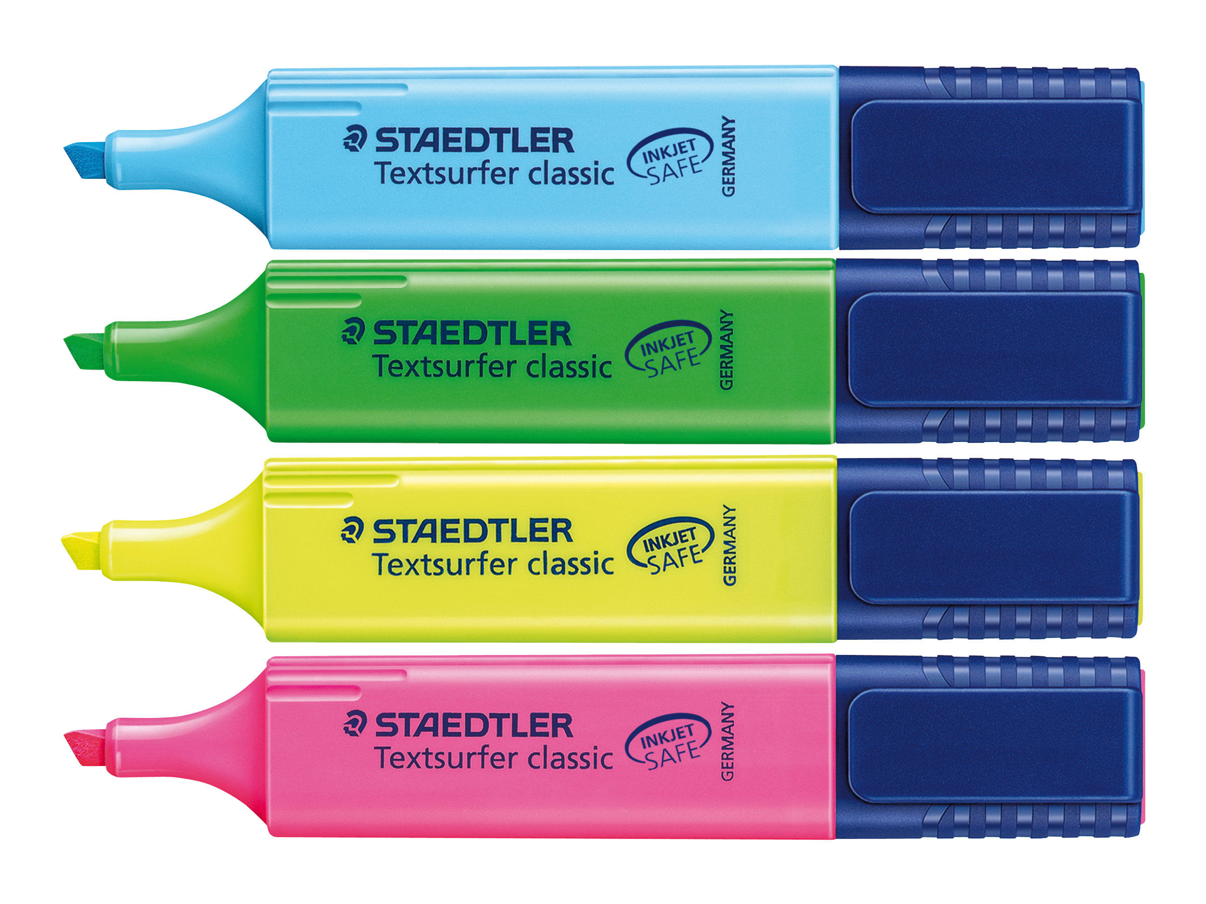 STAEDTLER Textsurfer classic - Textmarker - Blau, Gr�n, Gelb, rosa - Pigmenttinte - 1-5 mm (Packung mit 4)