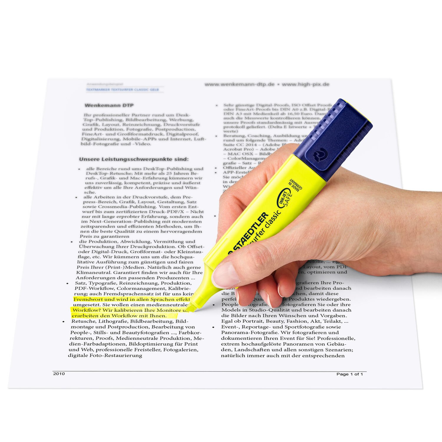STAEDTLER Textsurfer classic - Textmarker - Blau, Gr�n, Gelb, rosa - Pigmenttinte - 1-5 mm (Packung mit 4)
