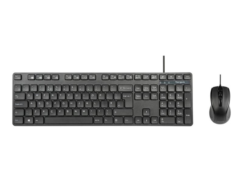 Targus AKM622UK clavier Souris incluse Universel USB QWERTY Anglais britannique Noir