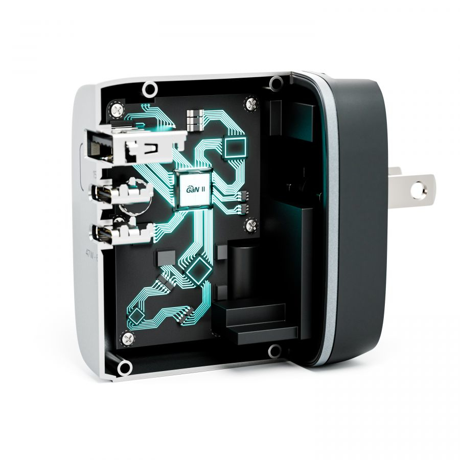 Alogic Rapid Power 3X67 - Netzteil - verschiedene L�nder - 67 Watt - 1.5 A - PD - 3 Ausgabeanschlussstellen (2 x USB-C, USB)