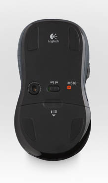 Logitech M510 - Maus - Fr Rechtshnder - Laser - 5 Tasten - kabellos - 2.4 GHz - kabelloser Empfnger (USB)