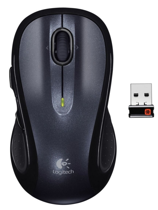 Logitech M510 - Maus - Fr Rechtshnder - Laser - 5 Tasten - kabellos - 2.4 GHz - kabelloser Empfnger (USB)
