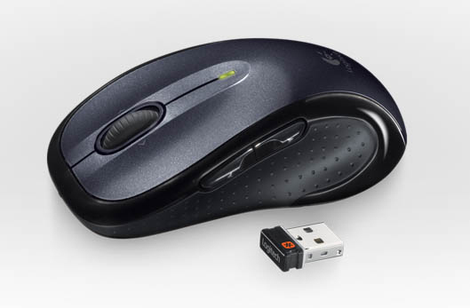 Logitech M510 - Maus - Fr Rechtshnder - Laser - 5 Tasten - kabellos - 2.4 GHz - kabelloser Empfnger (USB)