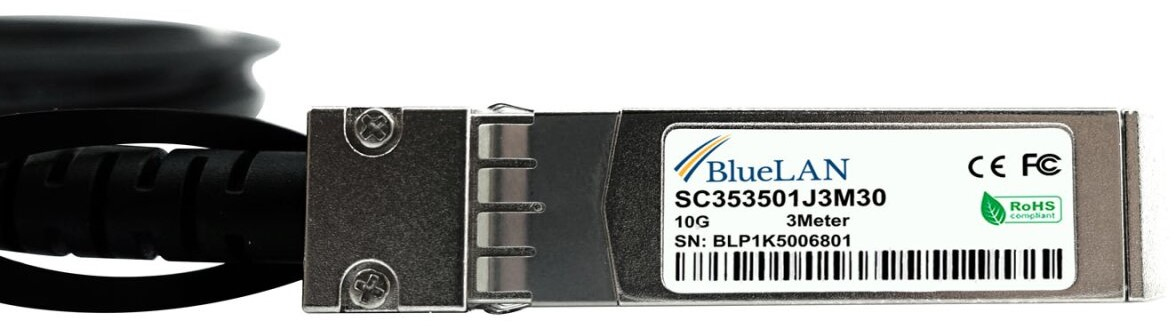BlueOptics CAB-SFP-SFP-0.5M kompatibles BlueLAN DAC SFP+ SC353501J0.5M30