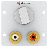 Kindermann 7444000518 presa energia 2 x RCA Alluminio
