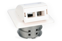 DIGITUS FTTH Glasfaser Unterputz-Wandanschlussdose, fr SC/LC-Adapter