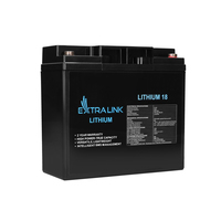 Extralink Akkumulator LiFePO4 18AH 12.8V - BMS - 18000 mAh - 230,4 Wh - Lithium-Eisen-Phosphat (LiFePO4) - 12,8 V - Schwarz - 1 Stck(e)
