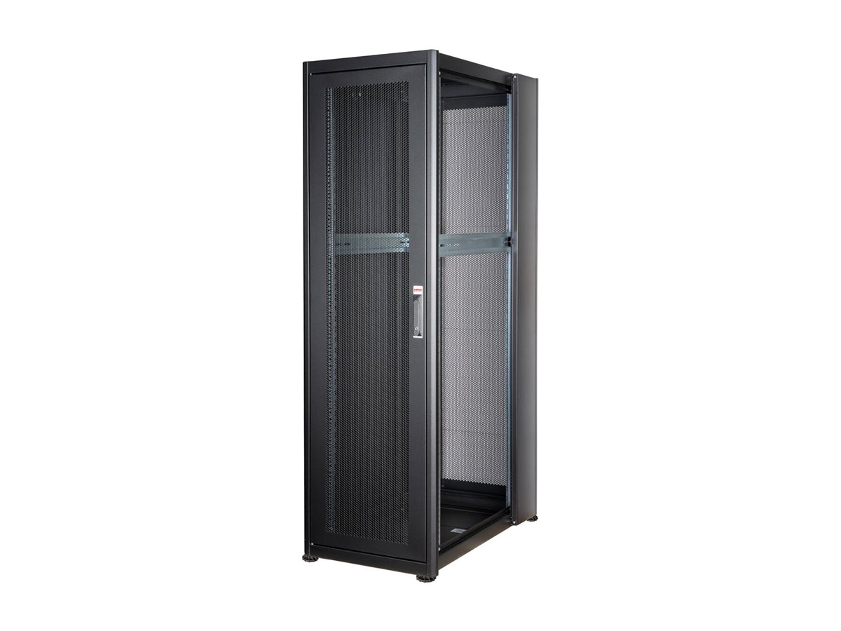 ROLINE Basic - Schrank Netzwerkschrank - Glas T�r, 600x1000 WxD - RAL 9005, Jet Black - 42HE - 48.3 cm (19)