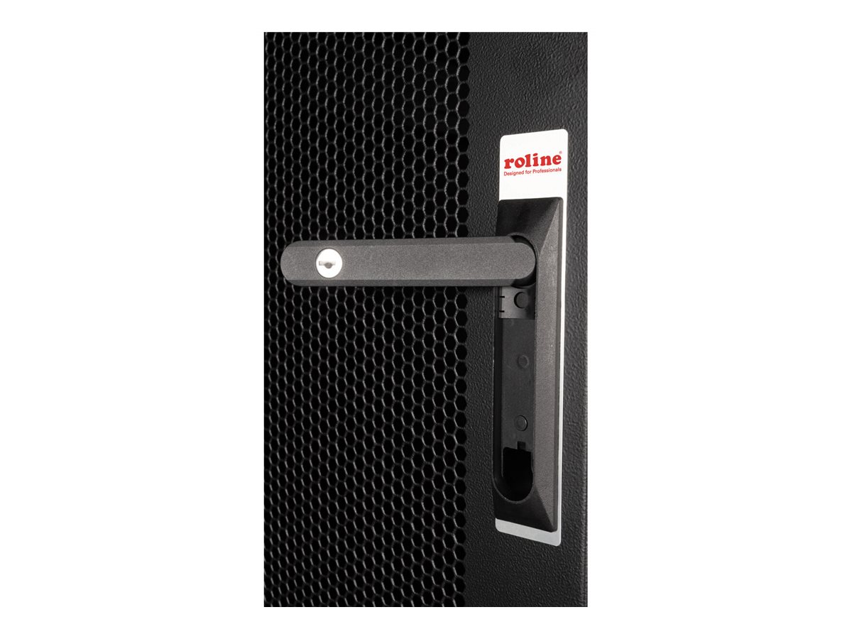 ROLINE Basic - Schrank Netzwerkschrank - Glas T�r, 600x1000 WxD - RAL 9005, Jet Black - 42HE - 48.3 cm (19)